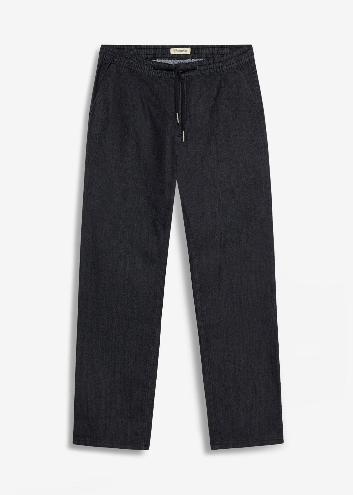 bonprix – Tunna dra på-jeans med resårmidja, Regular Fit, Straight,