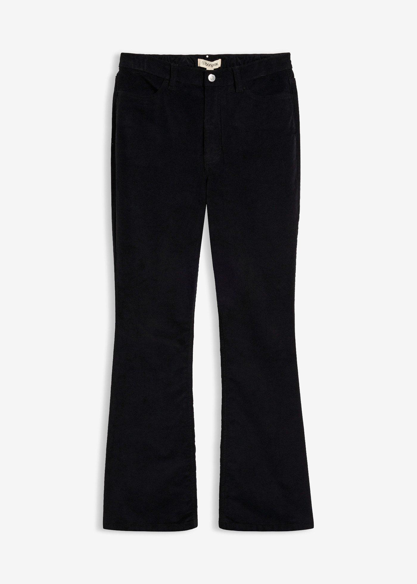 bonprix – Manchesterbyxa med bootcut i bomullsstretch