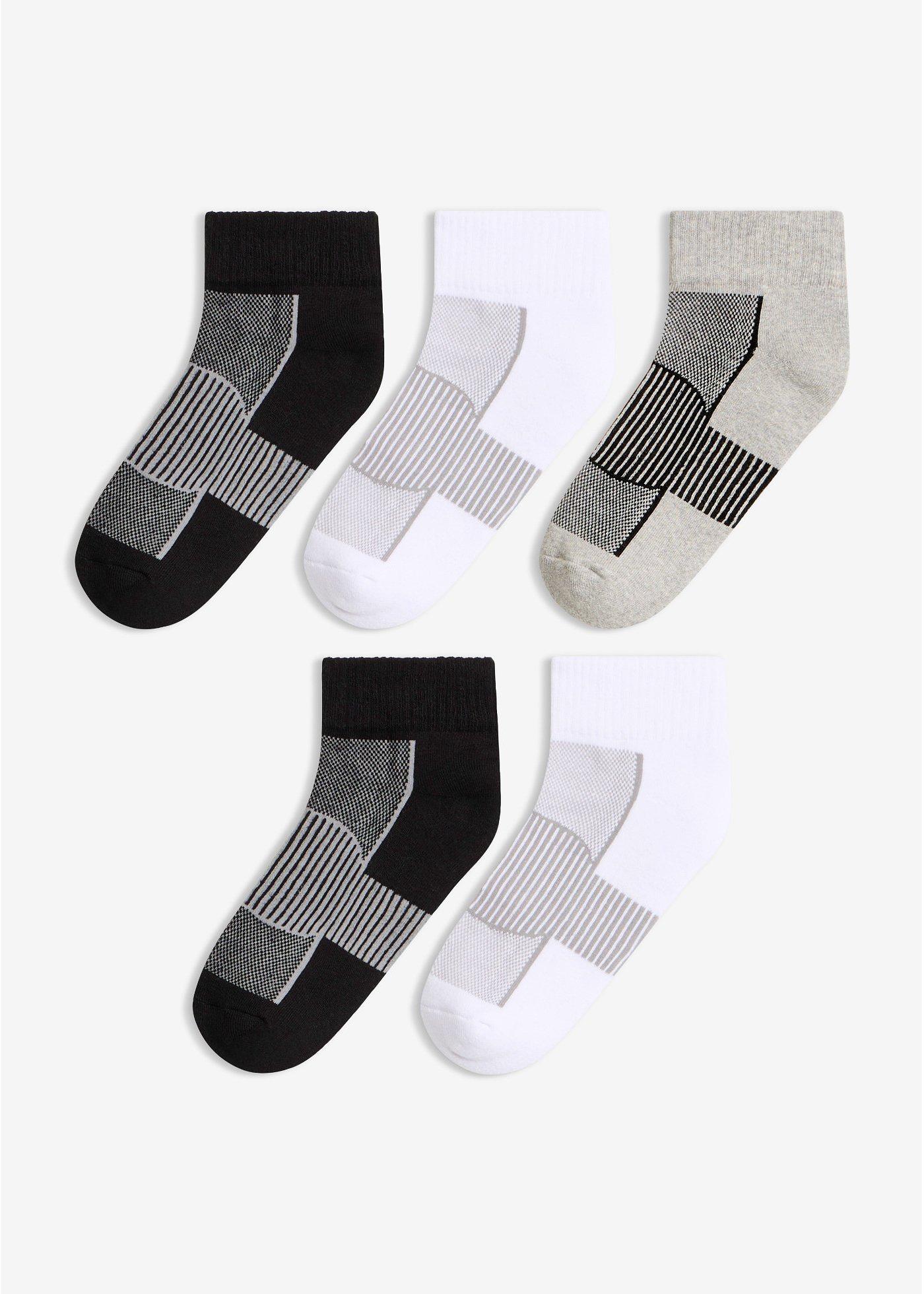 bonprix – Sportiga strumpor med frottéförstärkt insida (5-pack)
