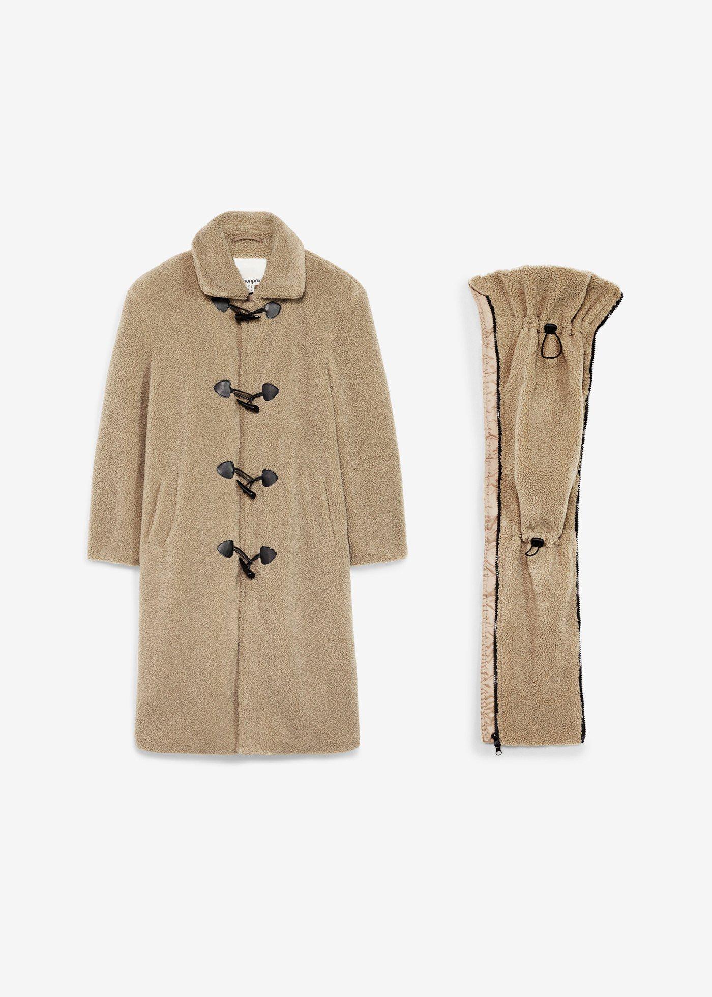 bonprix Mammakappa med babyficka i teddyfleece