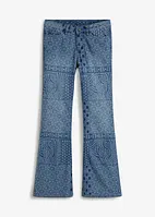 Utsvängda jeans i mönstermix, bonprix