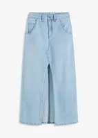 Maxi-jeanskjol med slits, bonprix