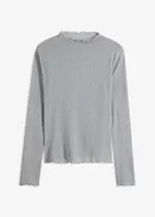 Långärmad transparent topp, bonprix