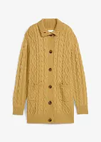 Cardigan med flätstickning, bonprix