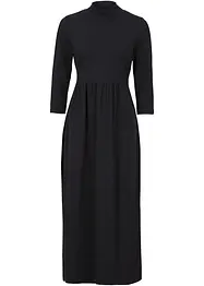 Mellanlång jerseyklänning, 3/4-ärm, bonprix