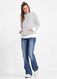 Sweatshirt med luva i bomullsmix, bonprix