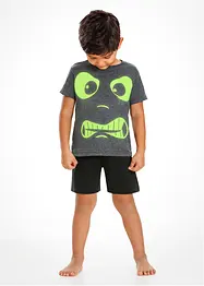 Kort pyjamas (2 delar) "GLOW IN THE DARK", bonprix