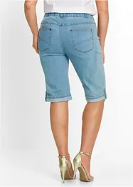 Jeansbermudas med resårmidja, bonprix