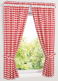 Mönstrad gardinlängd med omtag (2-pack), bpc living bonprix collection