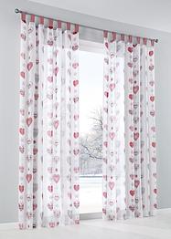 Transparent gardin med hjärtmotiv (1-pack), bpc living bonprix collection