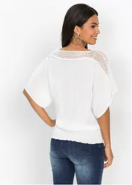 Blus med spets, bonprix