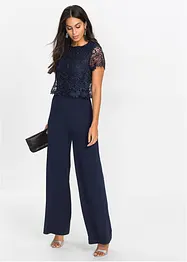 Jumpsuit med spets, bonprix