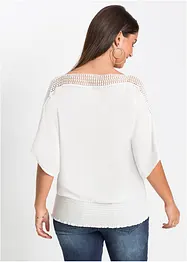 Blus med spets, bonprix