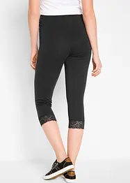 Bomullsleggings med spetsdetalj, bonprix