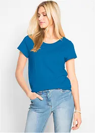 T-shirt med rund halsringning (5-pack), kortärmad, bonprix