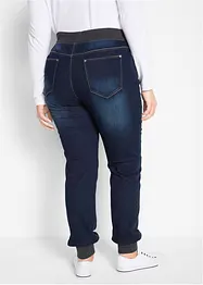 Boyfriendjeans med ribbstickad linning, bonprix