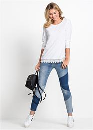 Stuprörsjeans, trefärgade, korta, RAINBOW