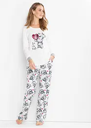 Pyjamas med flanellapplikation, bpc bonprix collection