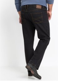 Jeans med resår i sidan av midjan, klassisk passform, raka ben, bonprix