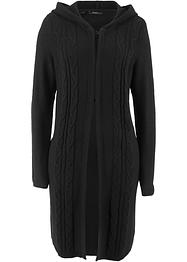 Lång cardigan med luva, bpc bonprix collection