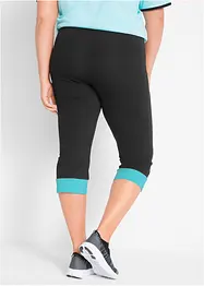 Sportiga caprileggings med kontrastfärgade muddar, bonprix