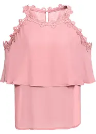 Cold shoulder-blus med spets, BODYFLIRT