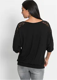 Oversizetopp med spetsdetalj, bonprix