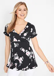 Blommig mamma-/amningstunika i viskos, bonprix