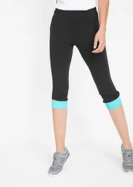 Sportiga caprileggings med kontrastfärgade muddar, bonprix