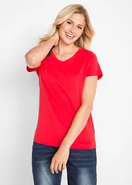 T-shirt med rund halsringning (5-pack), kortärmad, bonprix