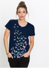 T-shirt med fjärilstryck, RAINBOW