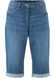 Stretchiga jeansbermudas med uppvikta benslut, bonprix