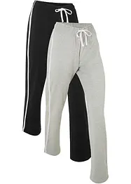 Joggingbyxa i kraftig ren bomull, (2-pack), bonprix
