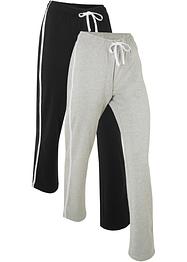 Svettisbyxa i bomull, raka ben (2-pack), bpc bonprix collection