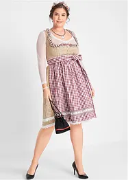 Dirndl med förkläde, knälång (2 delar), bonprix