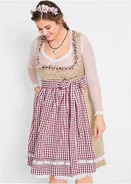 Dirndl med förkläde, knälång (2 delar), bonprix