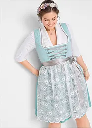 Knälång dirndl med spetsförkläde (2 delar), bonprix