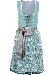 Knälång dirndl med spetsförkläde (2 delar), bonprix