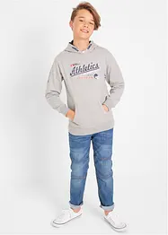 Stretchjeans Mid Waist med förstärkt knäparti, bonprix