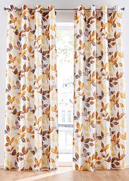 Mikrofibergardinlängd med bladmönster (1-pack), bpc living bonprix collection