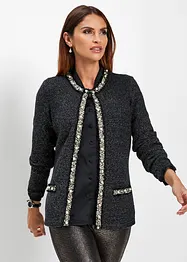 Cardigan med pärlor, bonprix