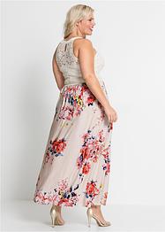 Blommönstrad maxiklänning, kort modell, BODYFLIRT boutique