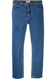 Jeans med resår i sidan av midjan, klassisk passform, raka ben, bonprix