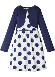 Klänning + skärp + bolero för barn (3 delar), bonprix