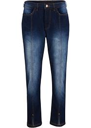 Bekväma 7/8-stretchjeans med slits fram och bekväm midja, bpc bonprix collection