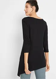 Asymmetrisk lång topp i bomull och viskos, bonprix