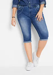 Korta jeans med medelhög midja, raka ben, bonprix