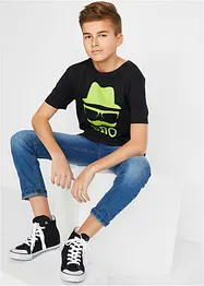 T-shirt med coolt tryck för barn, ekologisk bomull, bonprix