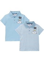 Pikétröja för baby (2-pack), ekologisk bomull, bpc bonprix collection