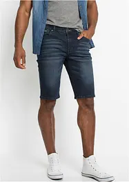 Stretchiga jeansbermudas, smal passform, bonprix